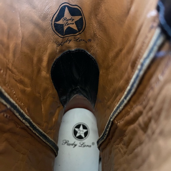 RARE! Stingray and goat leather boots by Rudy Lara size 11 EE. Handmade. NEW! - Picture 15 of 16